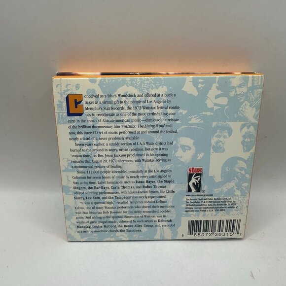 Wattstax 3-Disc CD/DVD Box Set By Stax Records - Picture 2 of 4